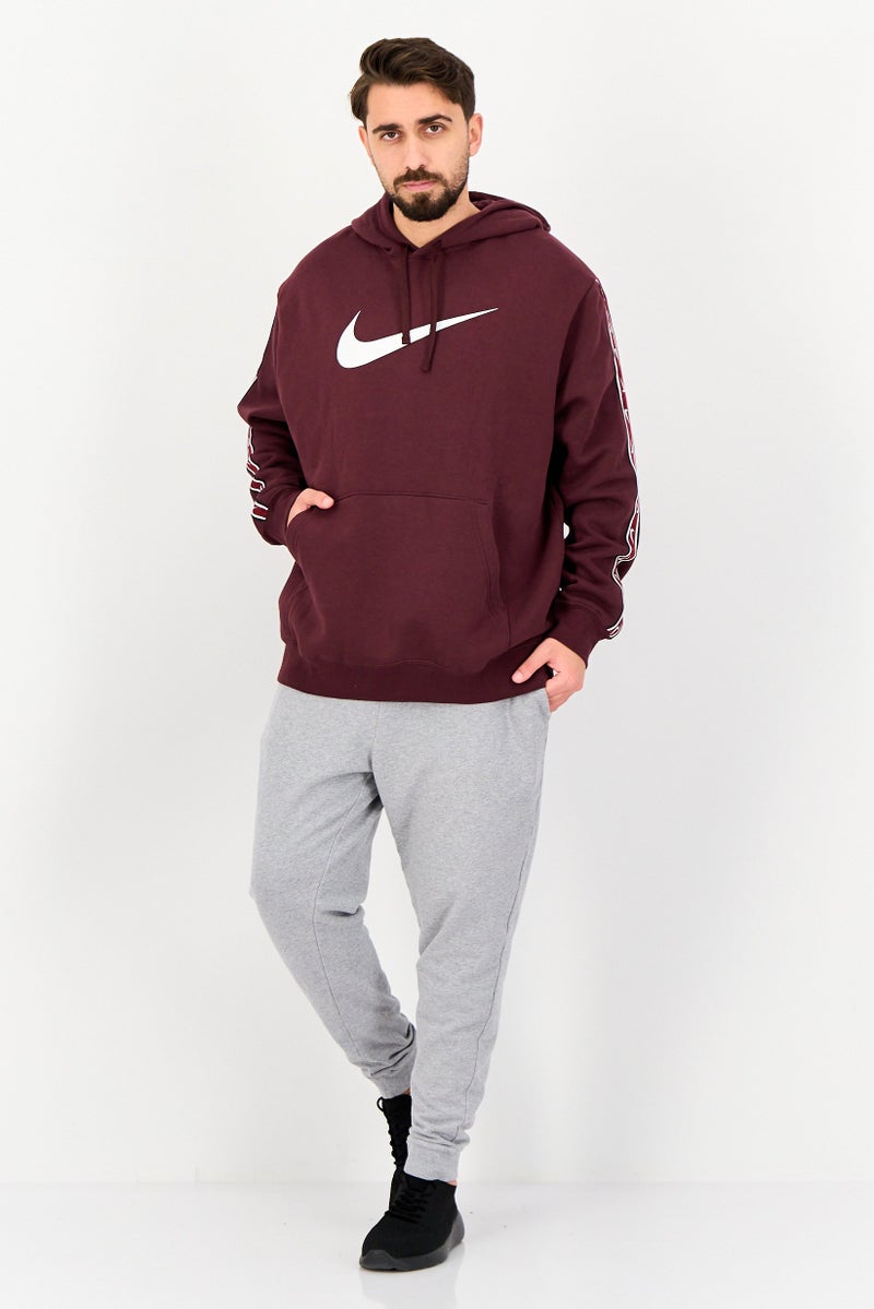 Nike Men Sportswear Fit Brand Logo Outdoor Hoodie, Maroon - Image 4